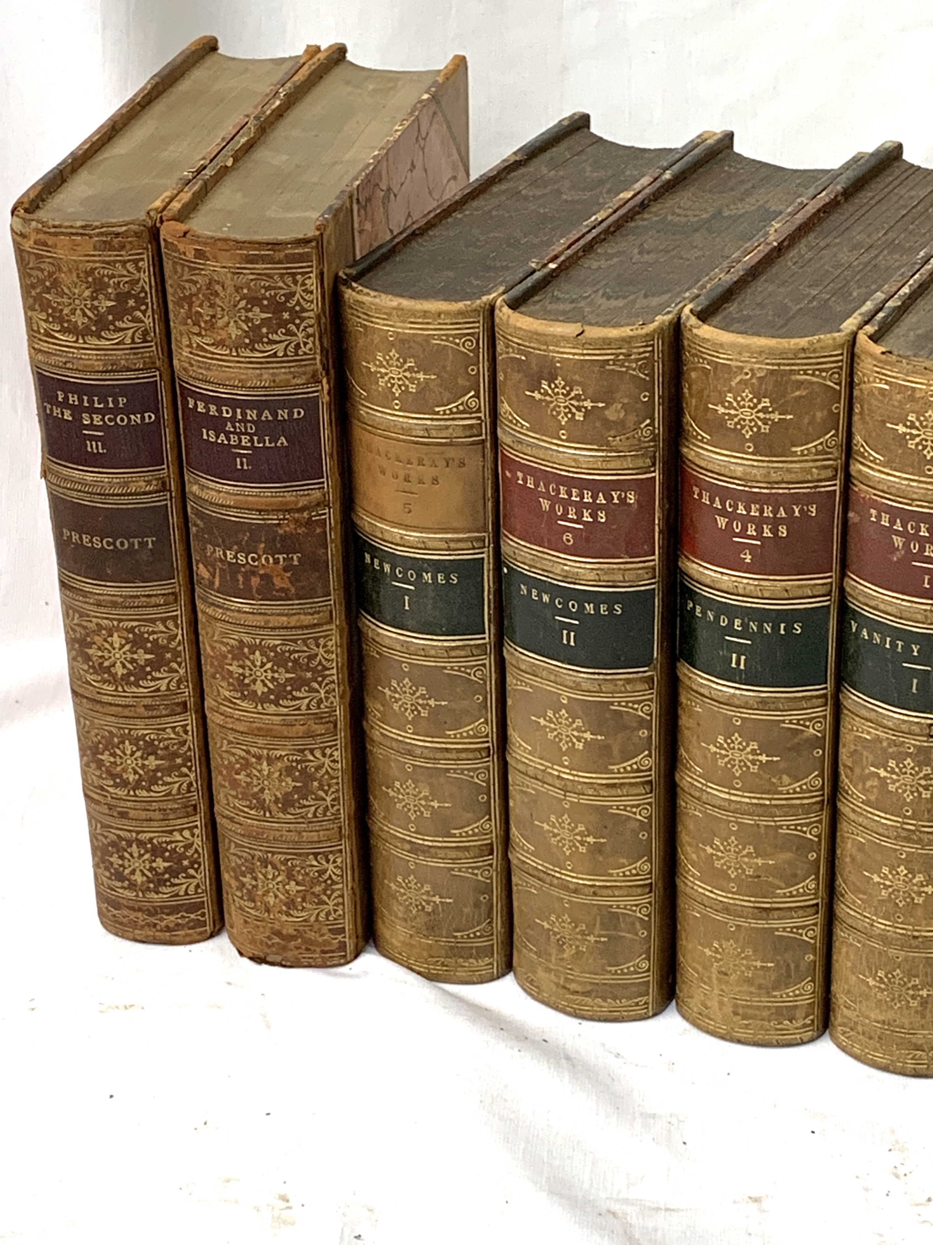 Sixteen mid 19th Century bindings, two full leather and fourteen half leather - Image 4 of 7