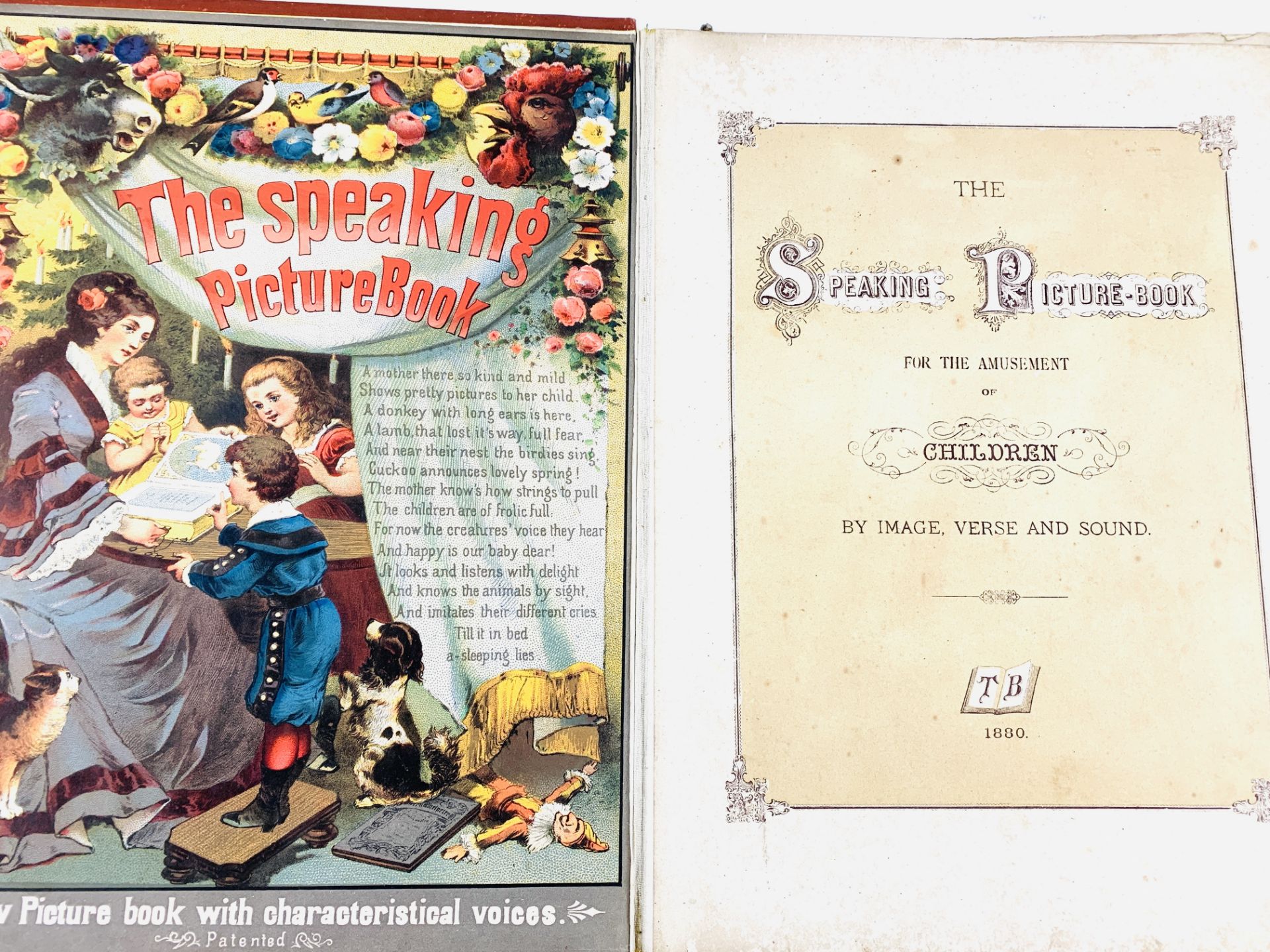 "The Speaking Picture Book. For the Amusement of Children by Image, Verse and Sound.",1880 - Image 3 of 3