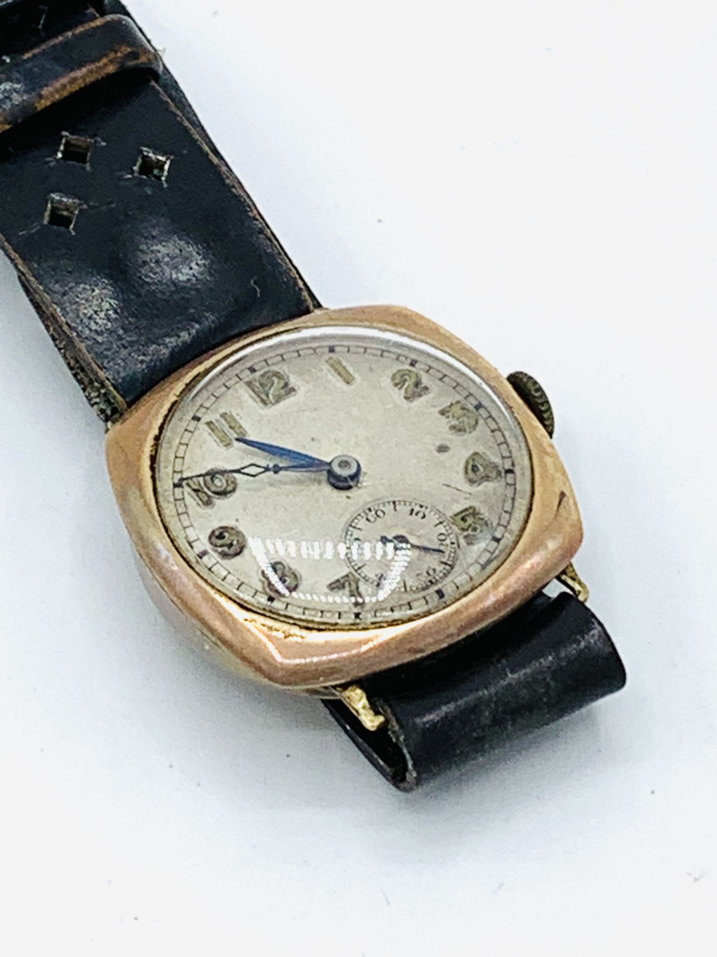 Atlantic' 18k gold cased wrist watch; 1930s 9ct gold cased wrist watch; 'Vertex' wrist watch - Image 6 of 10