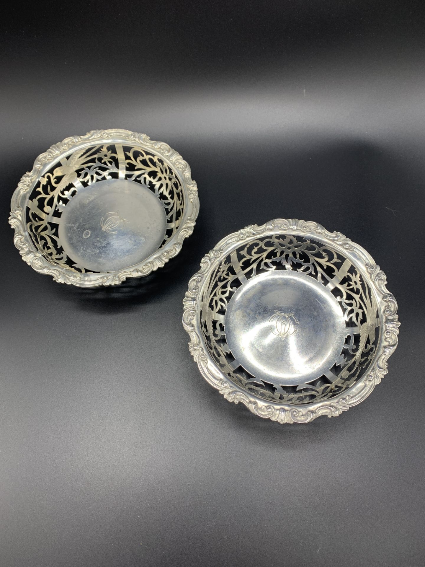 A pair of sterling silver bonbon dishes by Harry Brasted - Image 4 of 5