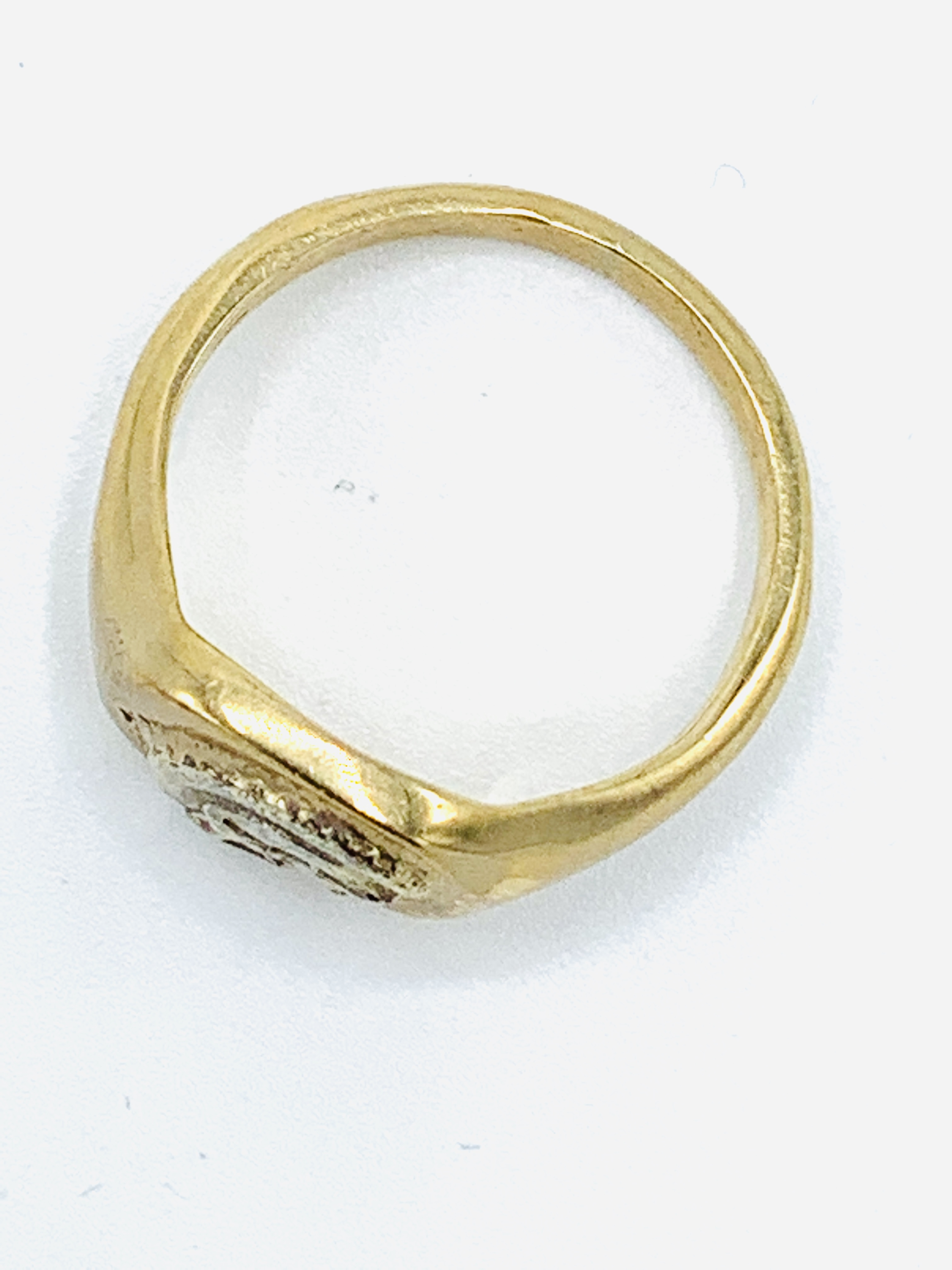 9ct gold signet ring, and a silver wedding band - Image 2 of 8