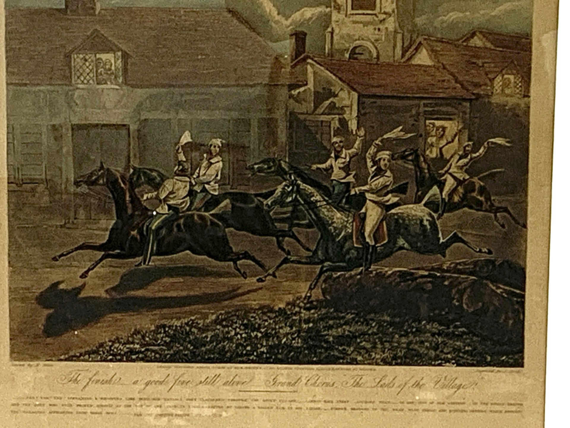 Group of four gilt framed and glazed prints of "The first Steeple-Chase on Record", - Image 4 of 6