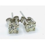 White gold diamond stud earrings