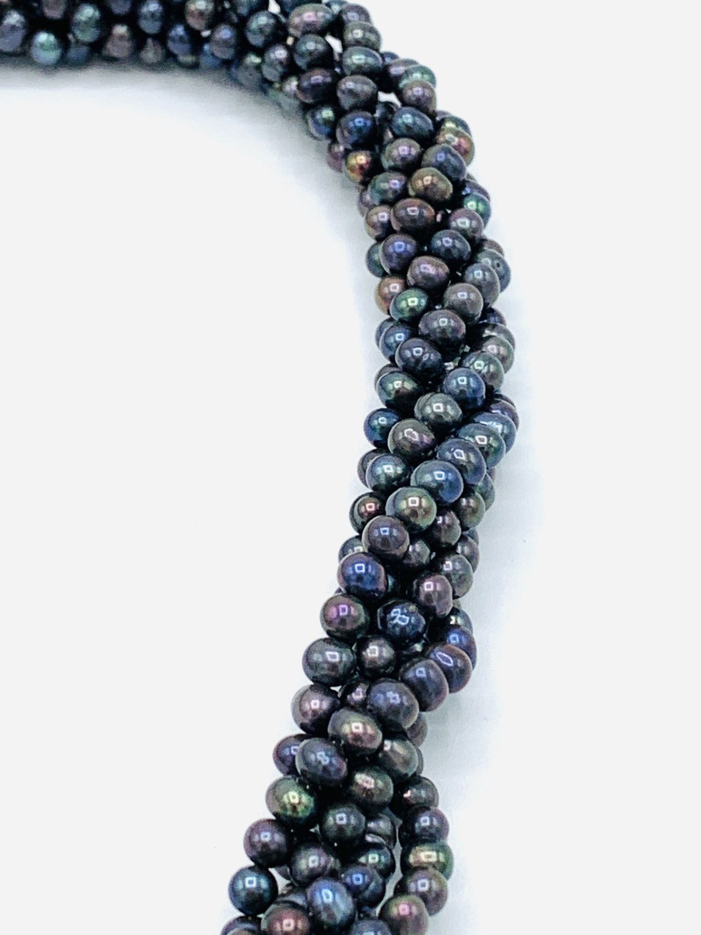 Six strand black Tahitian pearl necklace - Image 4 of 4