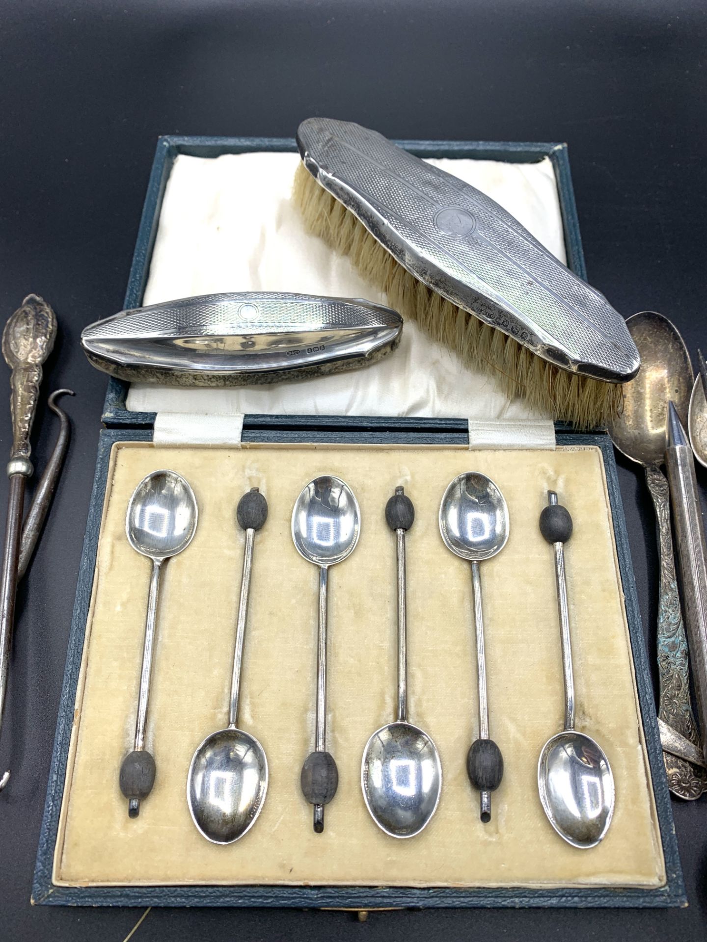 A quantity of hallmarked silver spoons and other items - Image 3 of 4