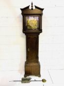 Oak long case clock