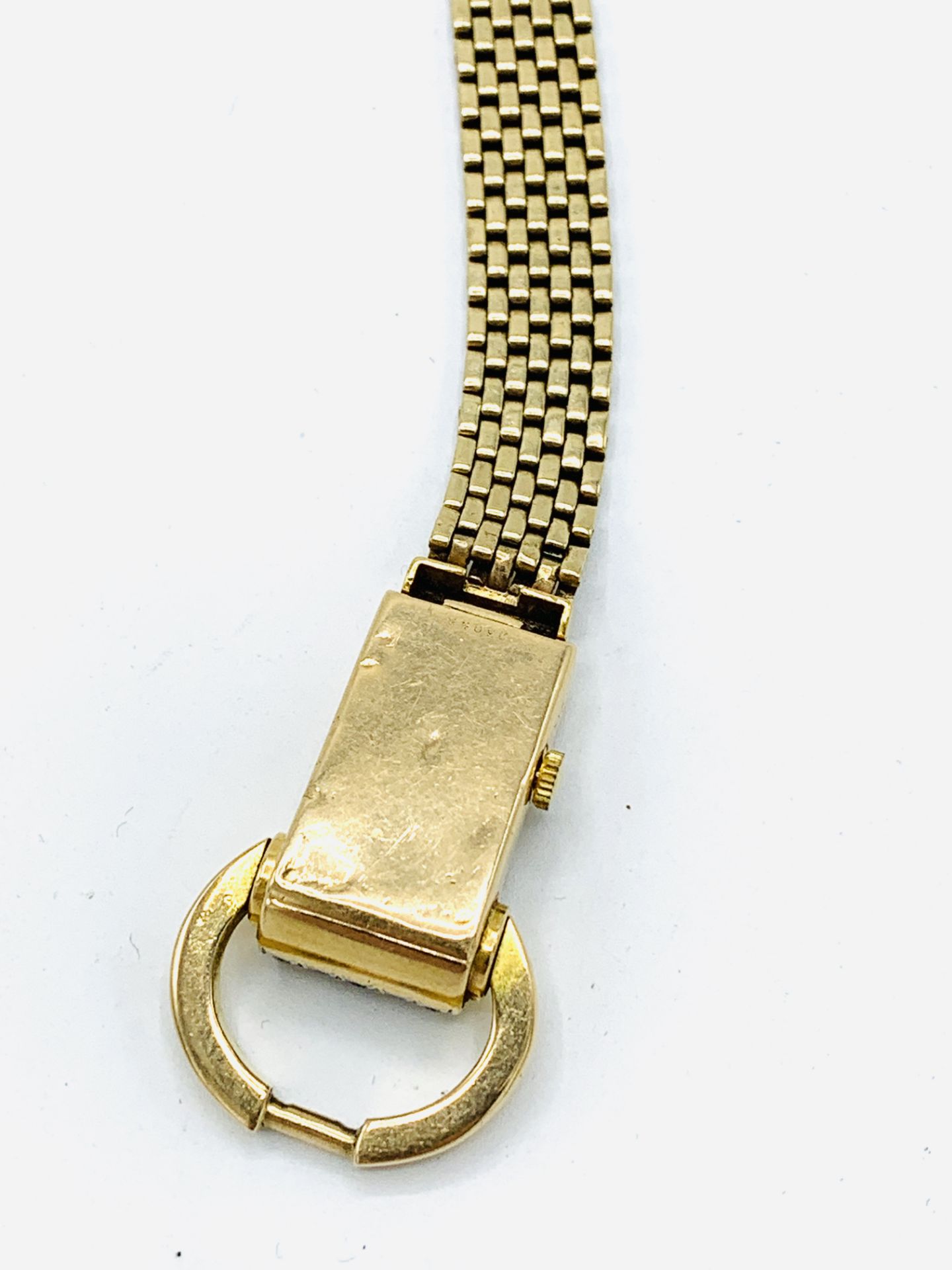 French diamond mounted cocktail watch with hallmarked 18ct gold case and strap - Image 3 of 6