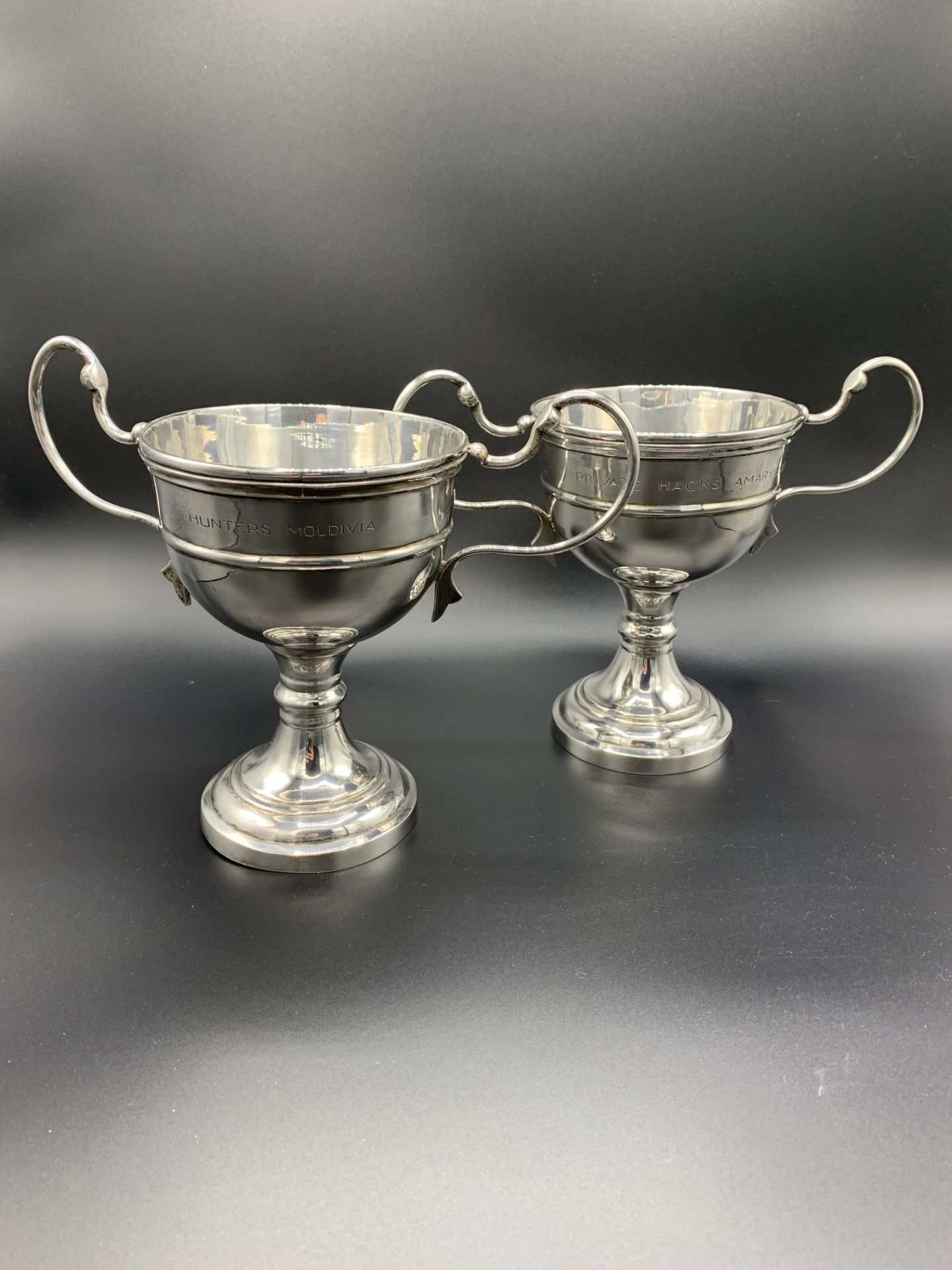 Two silver plate trophies both engraved "Baghdad Royal Horse Show 1934" - Image 6 of 6