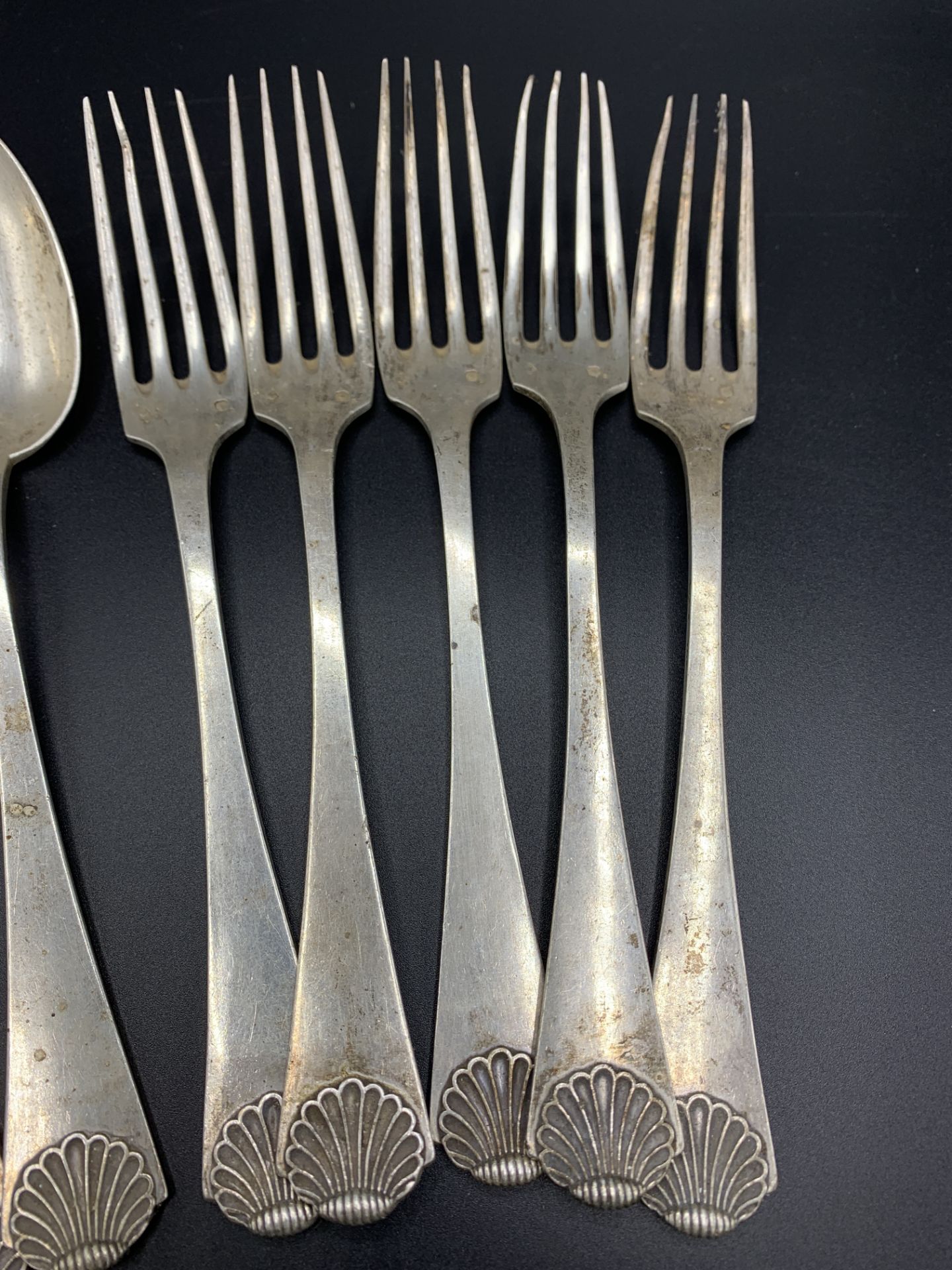 French silver set of six dessert spoons and five dessert forks - Image 2 of 3