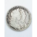 England, William and Mary silver half crown, 1689.