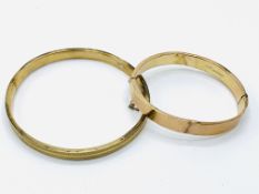 Two 9ct gold bangles