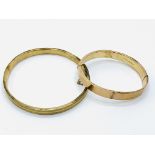 Two 9ct gold bangles