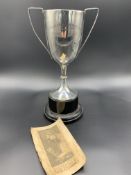 Silver trophy inscribed "Horse Shoeing & Horse Shoe Making Championship of London & District"