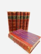 English Illustrated Magazine, 7 volumes half leather bound