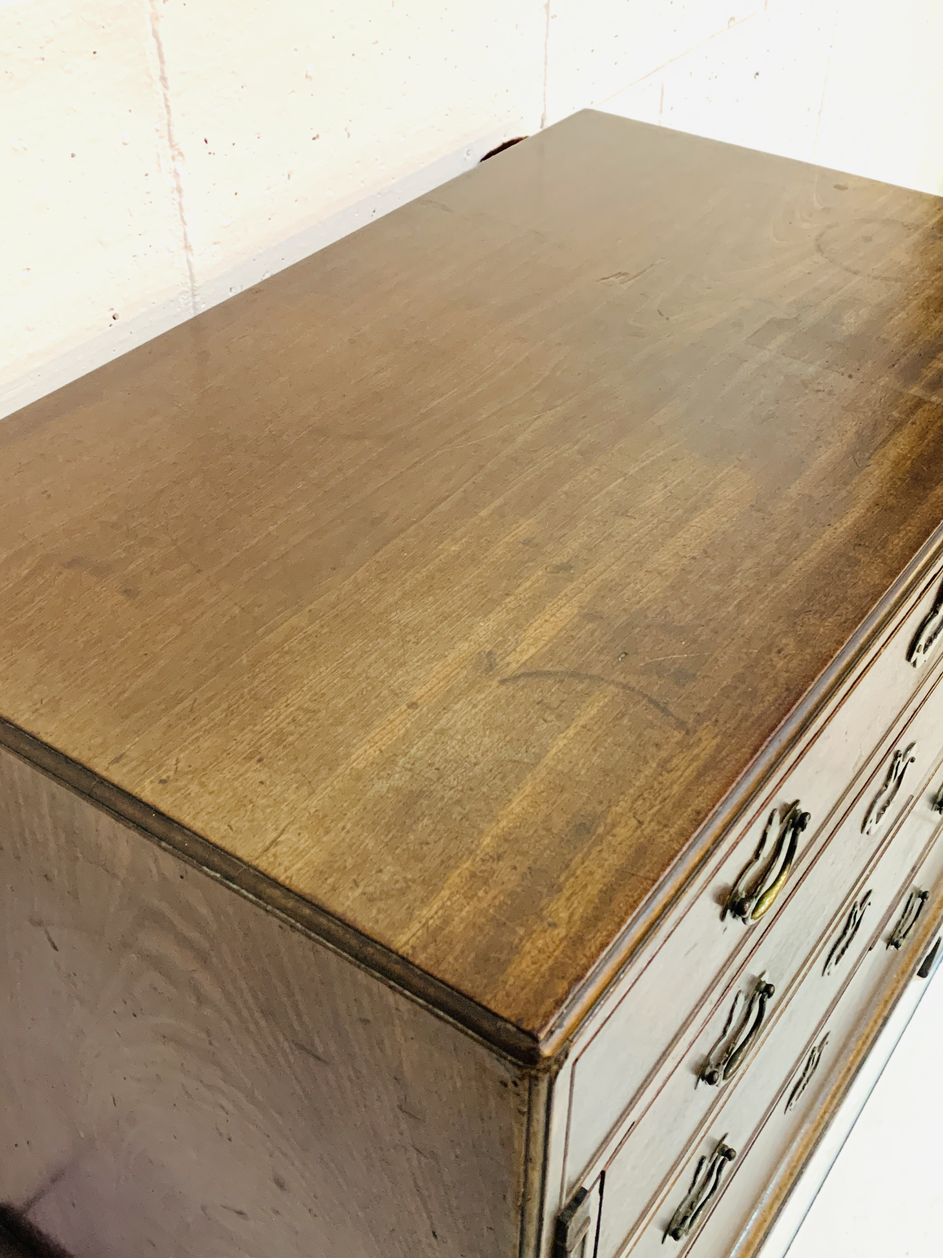 18th Century mahogany chest of four drawers - Image 8 of 8