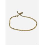 14k gold flat chain bracelet