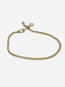 14k gold flat chain bracelet
