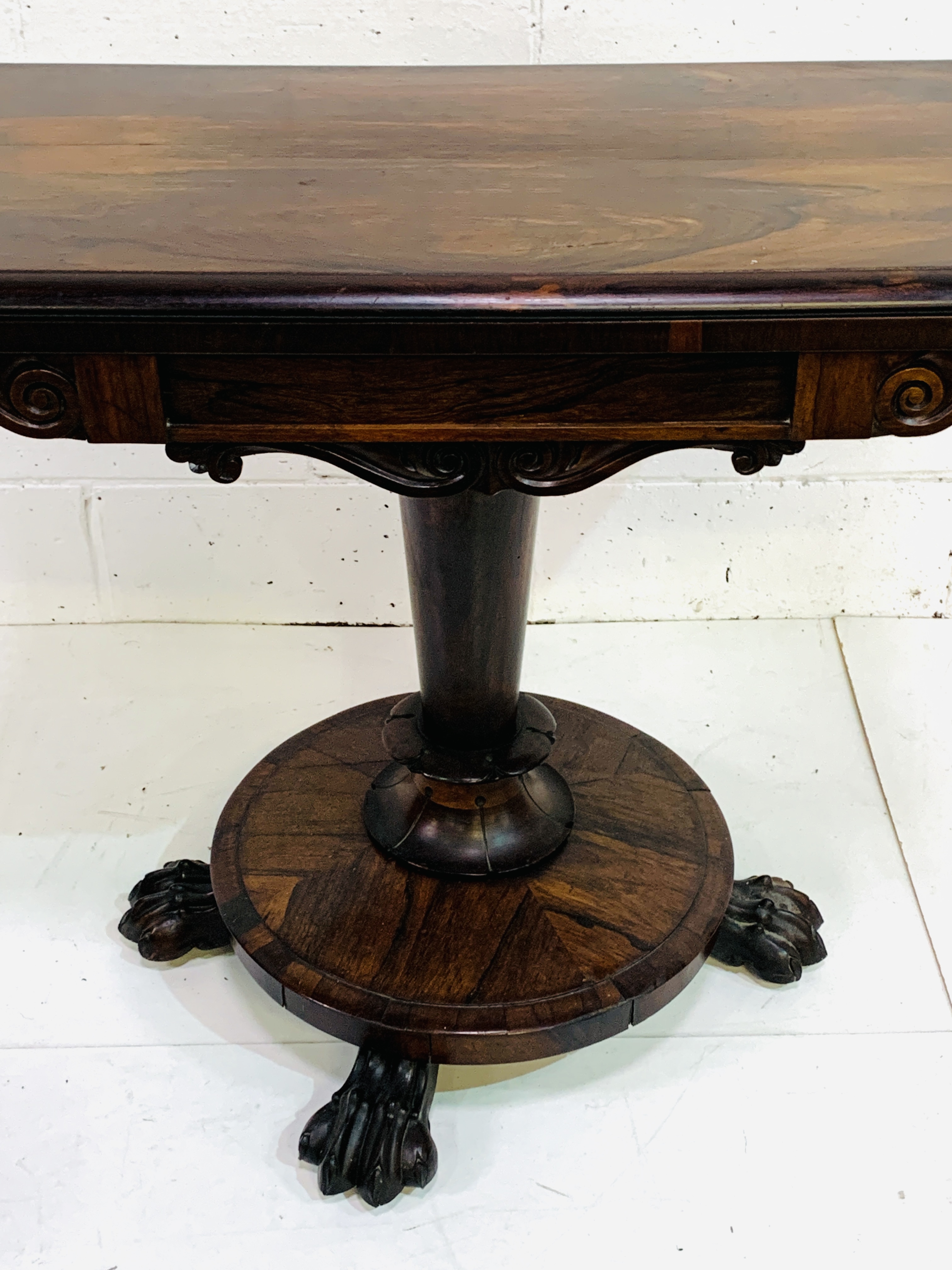 Victorian flame mahogany card table - Image 5 of 6