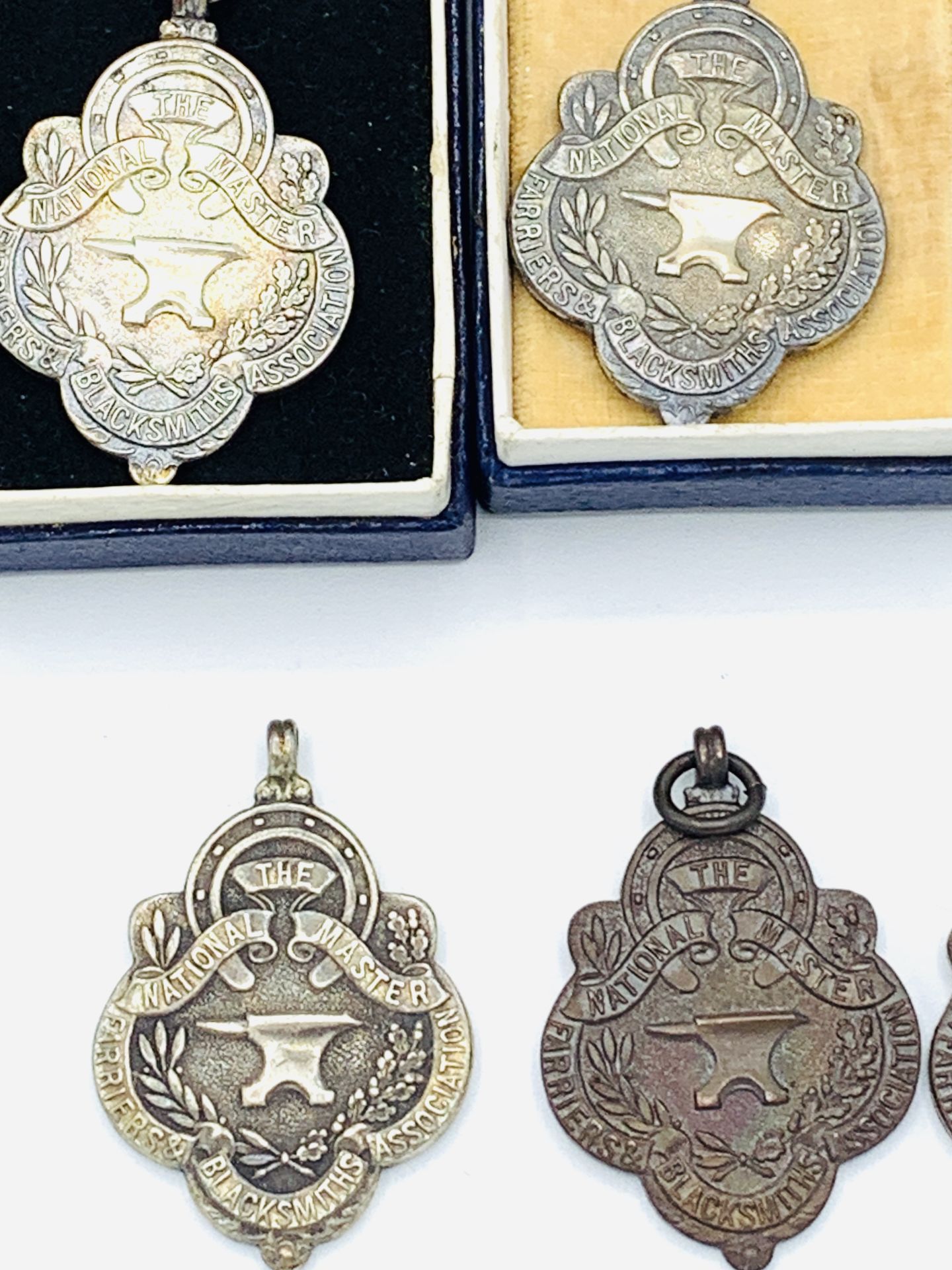 Five hallmarked silver medals by Fattorini & Sons Ltd. - Image 2 of 5