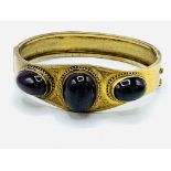 Victorian gold and garnet bangle