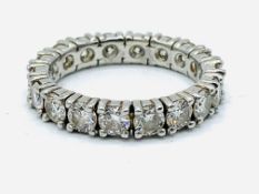 White gold and diamond eternity ring