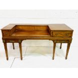 George III mahogany former spinnet later converted to a desk