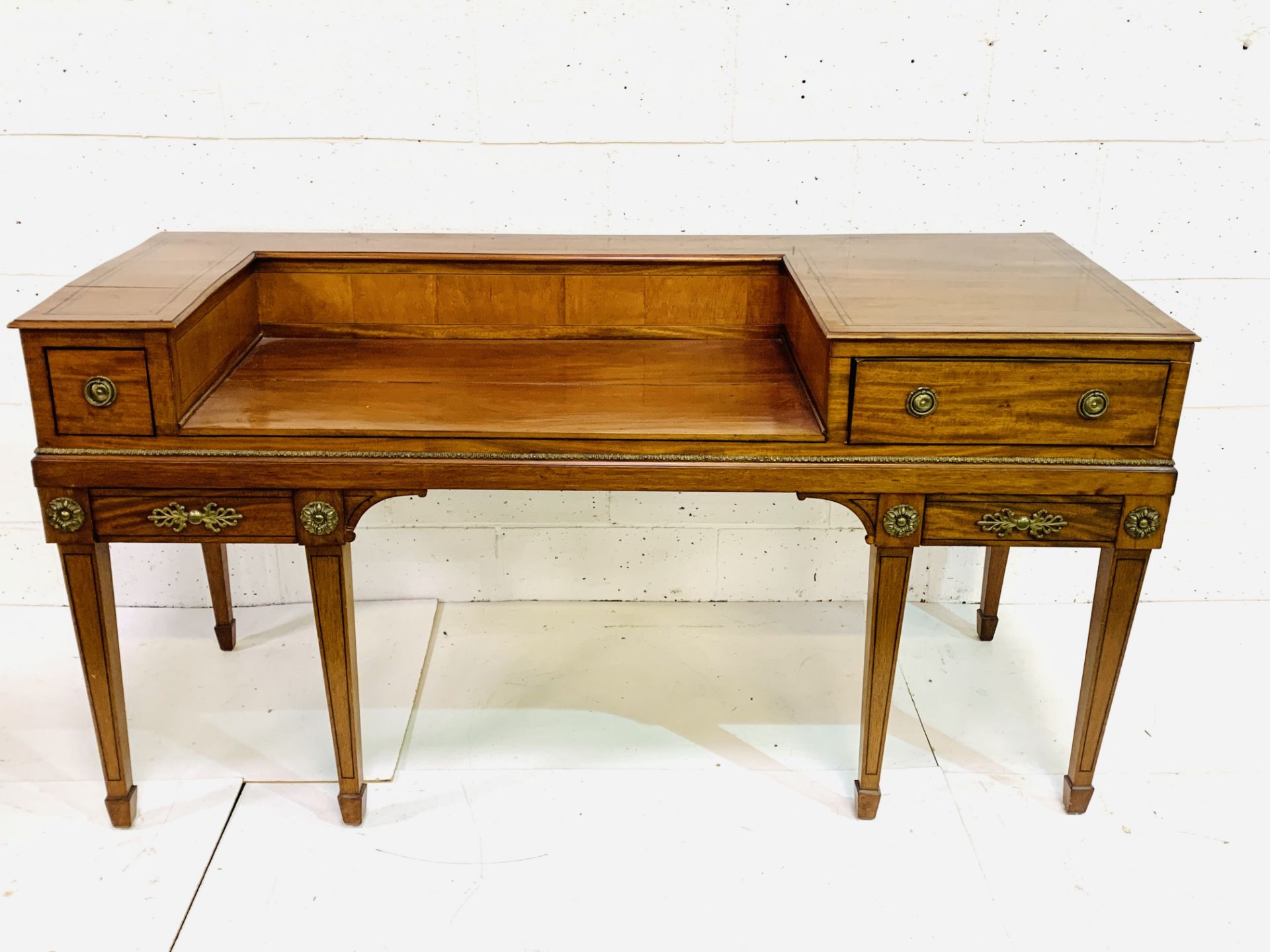 George III mahogany former spinnet later converted to a desk