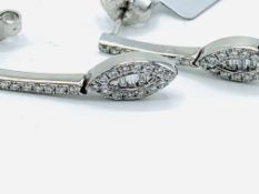 White gold and diamond drop earrings