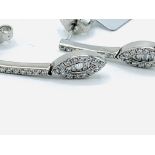 White gold and diamond drop earrings