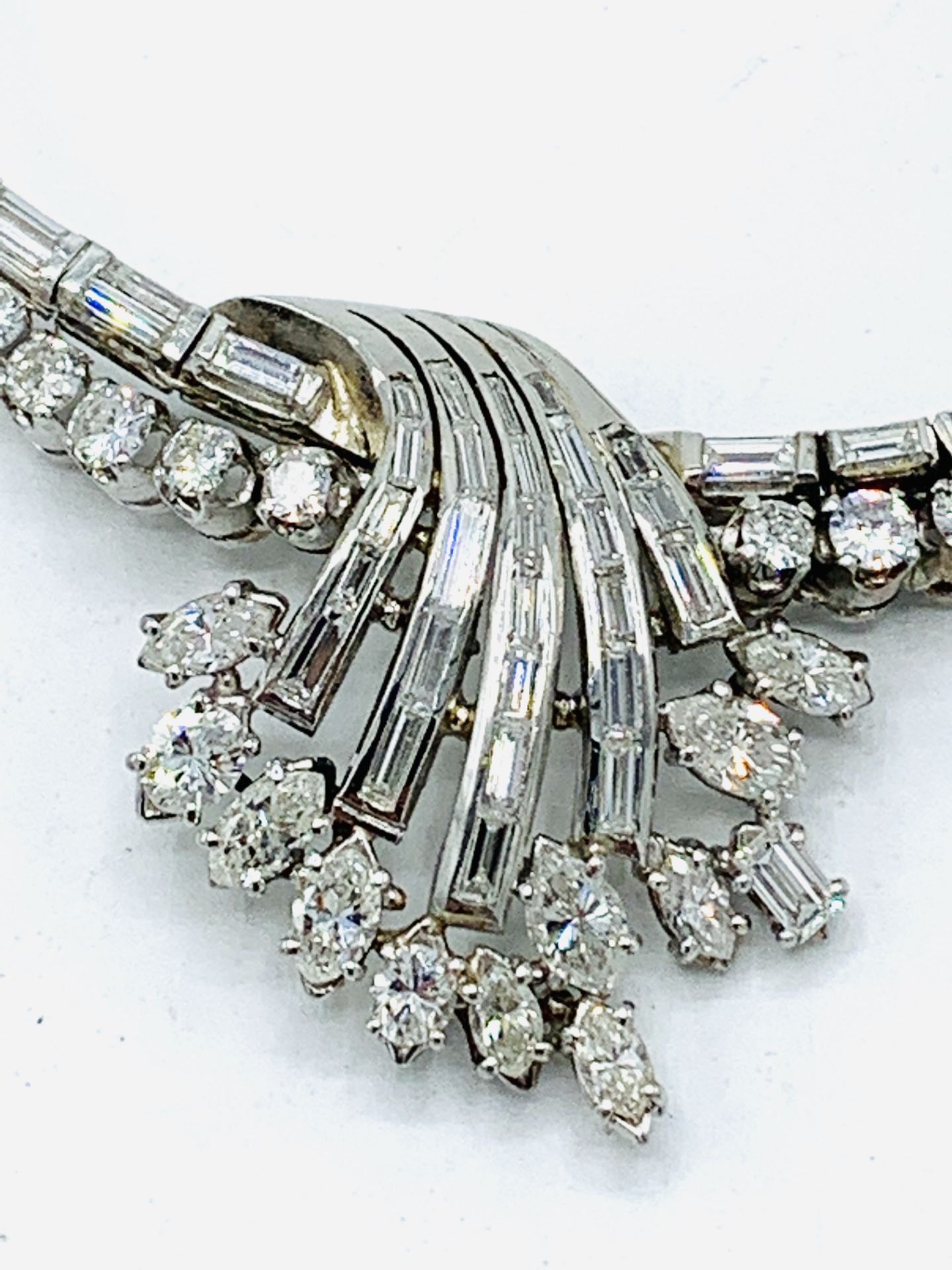 White gold diamond necklace - Image 3 of 10