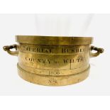 Bronze imperial bushel measure, 1836, made by De Grave, London