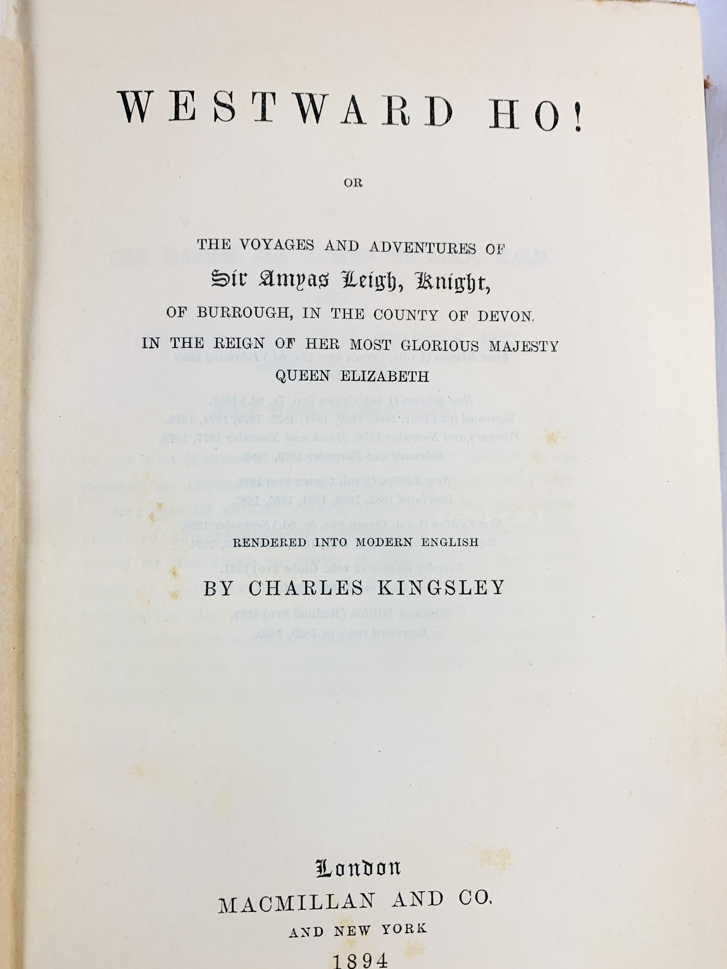 Collection of eleven volumes of the author's novels, 1889 - 1895, Charles Kingsley. - Image 2 of 2