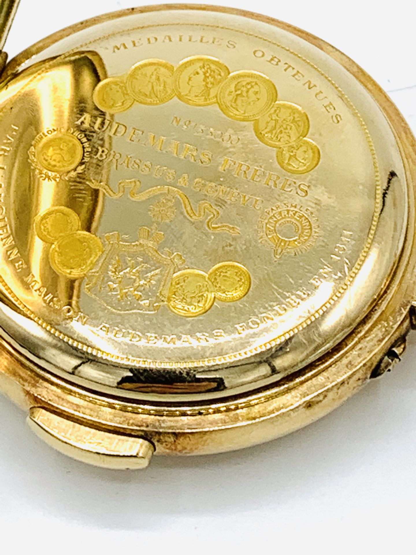 18ct gold chiming repeater pocket watch by Audemars Freres, Brassus, Geneve - Image 4 of 7
