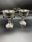 Two silver plate trophies both engraved "Baghdad Royal Horse Show 1934"