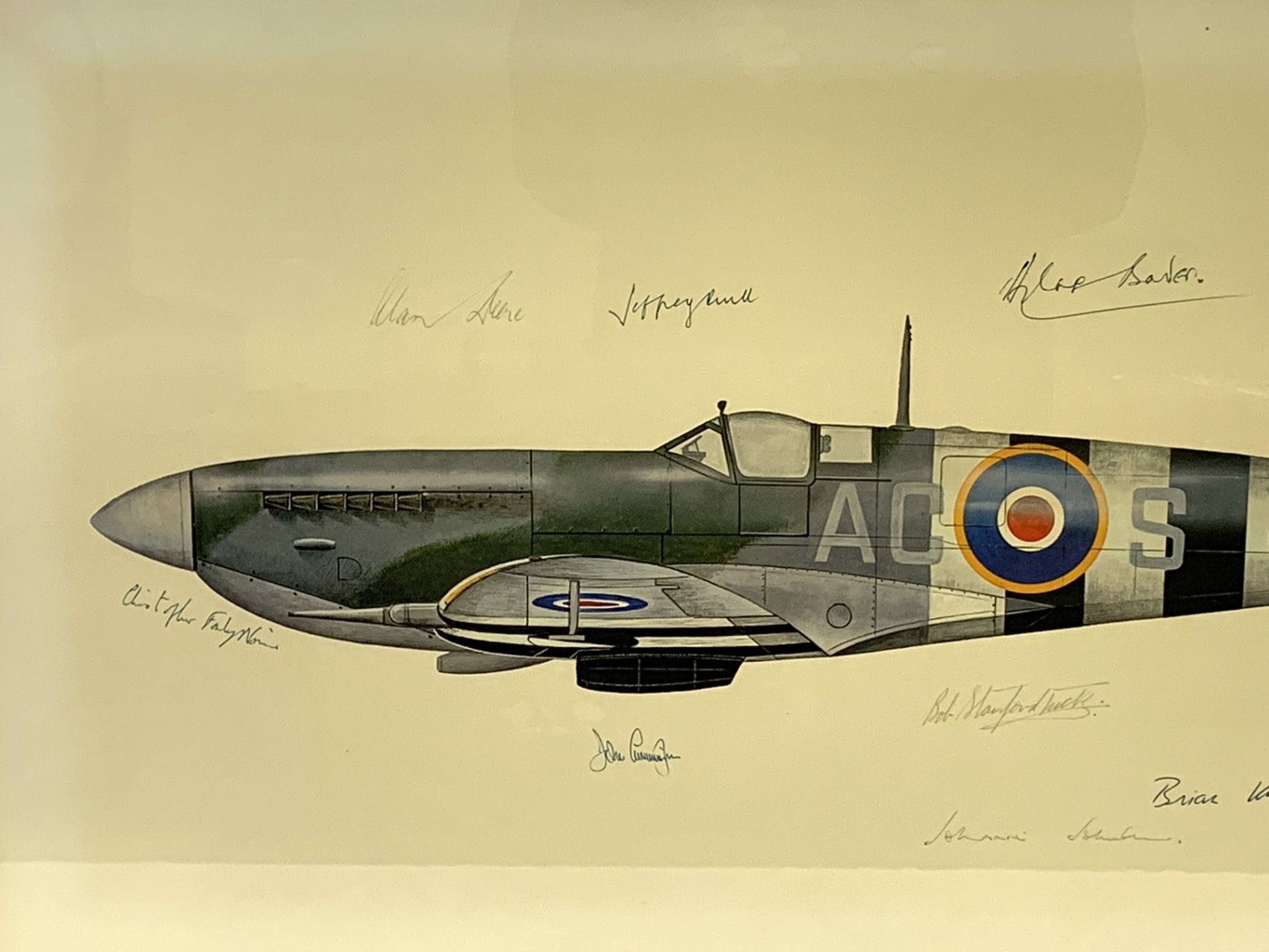 Two prints of Spitfires, signed - Image 3 of 4