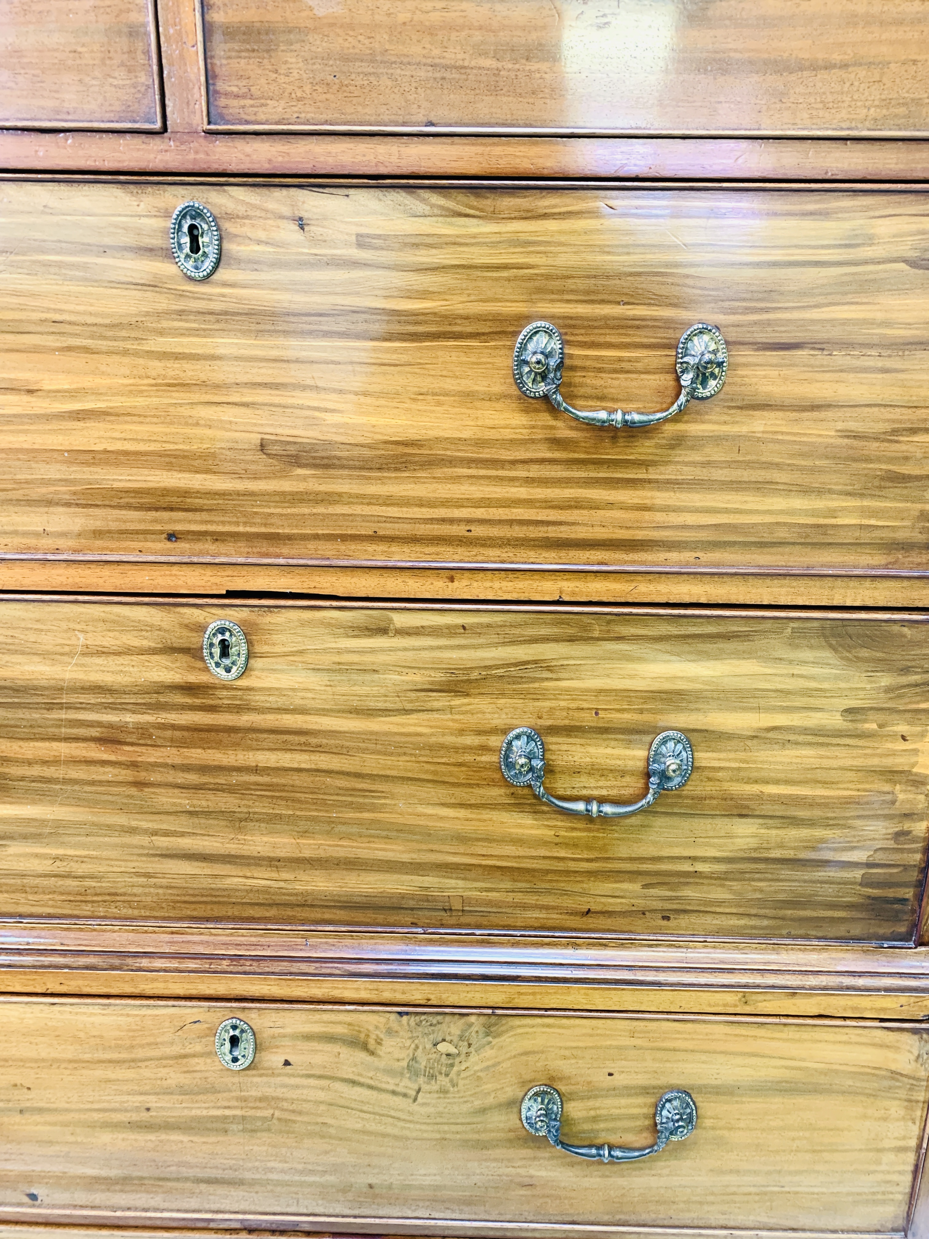 Georgian mahogany chest on chest - Image 7 of 7