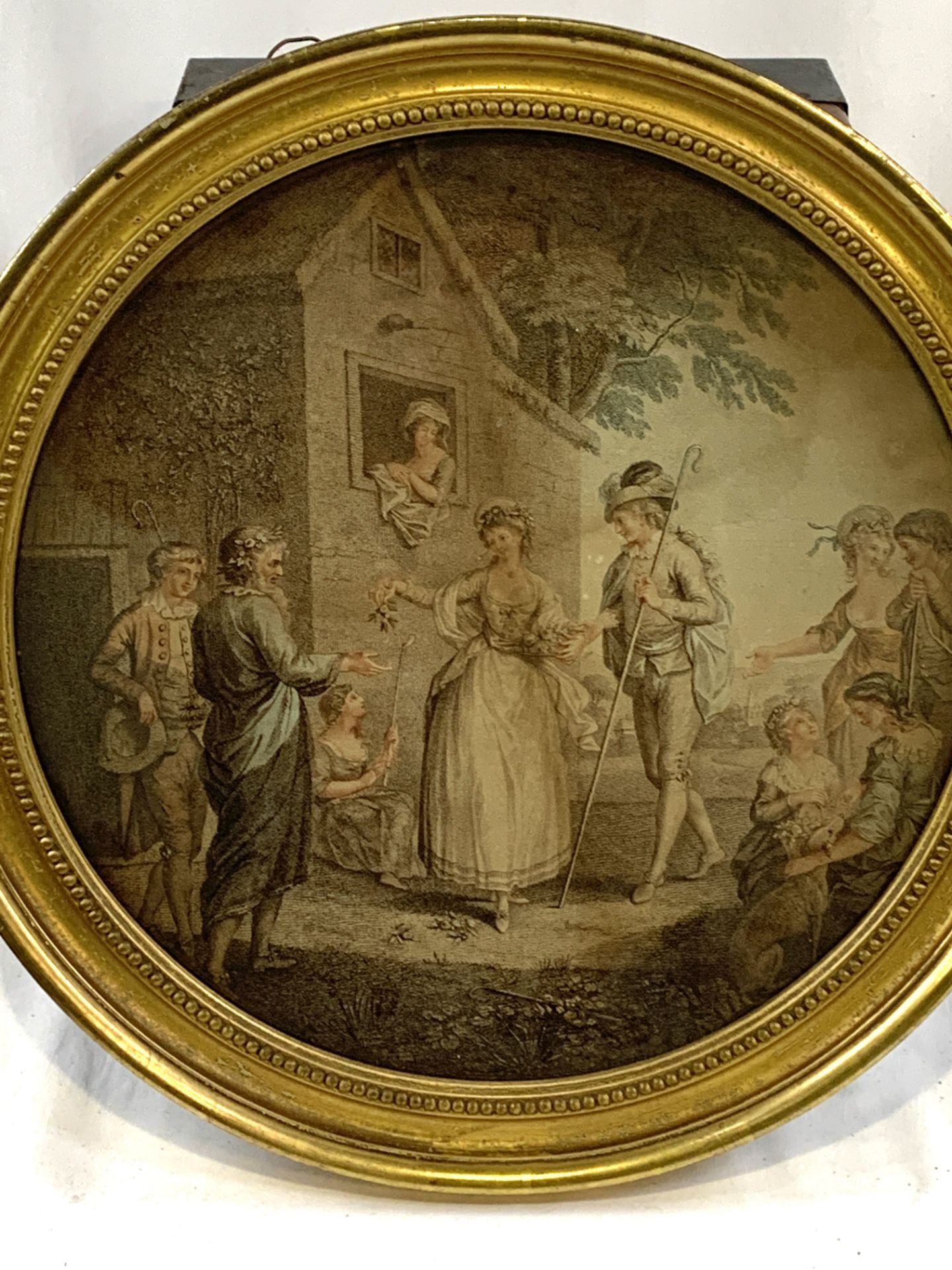 Four circular gilt framed and glazed prints of scenes from Shakespeare plays - Image 2 of 4