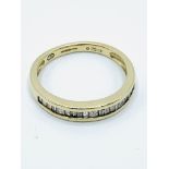 9ct gold and diamond half eternity ring