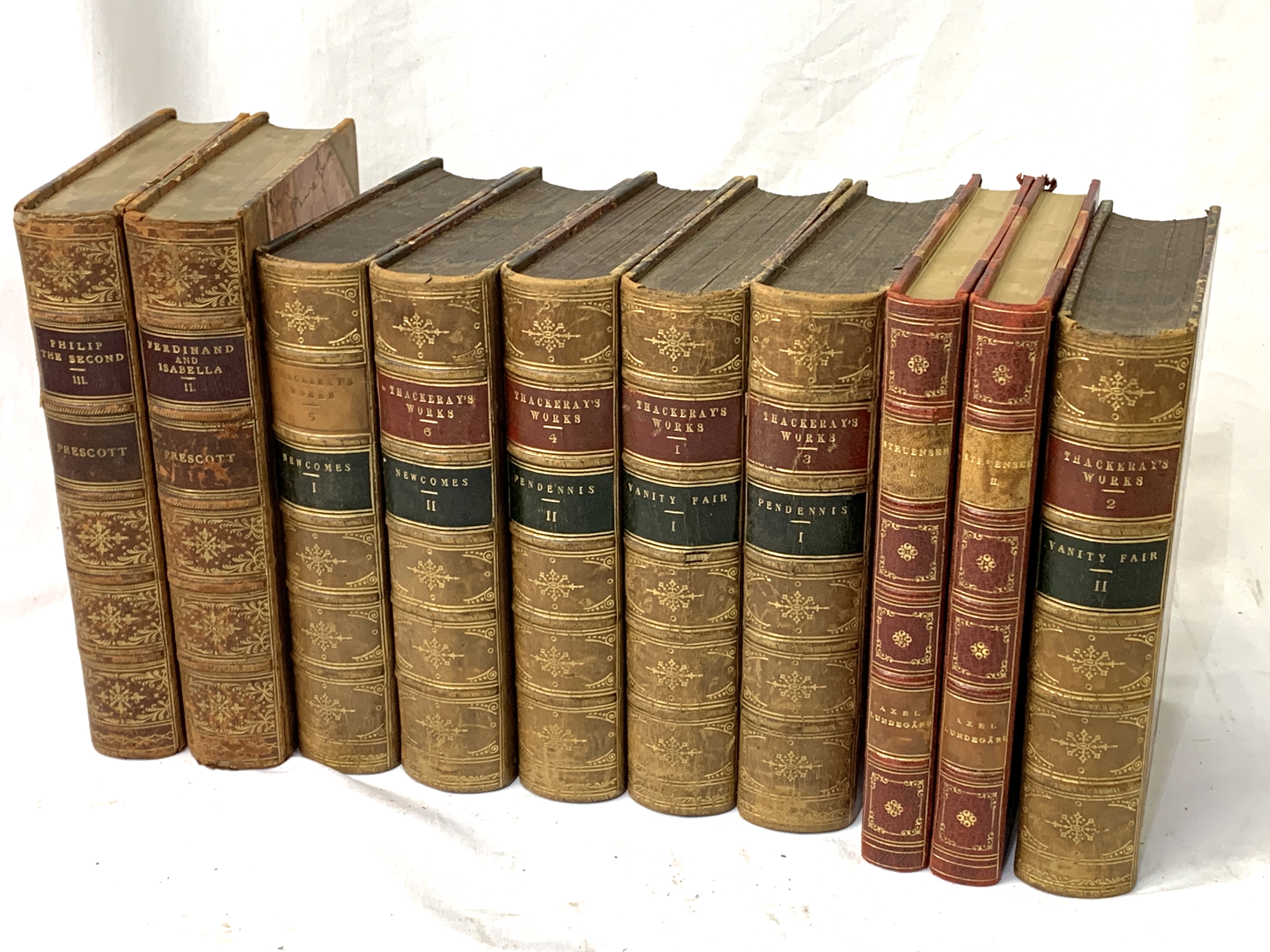 Sixteen mid 19th Century bindings, two full leather and fourteen half leather - Image 2 of 7