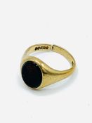 9ct gold bloodstone signet ring