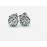 White gold and diamond stud earrings