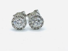 White gold and diamond stud earrings