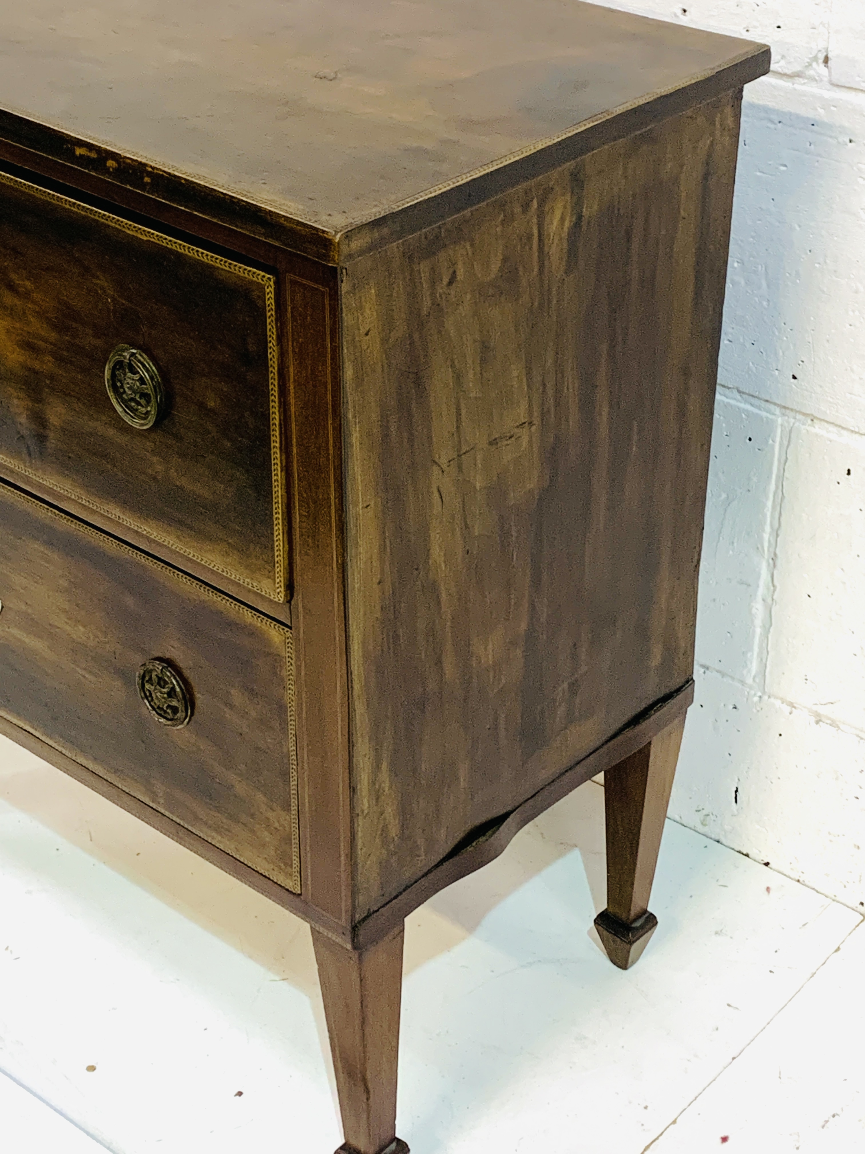 Mahogany chest of two drawers - Image 2 of 7