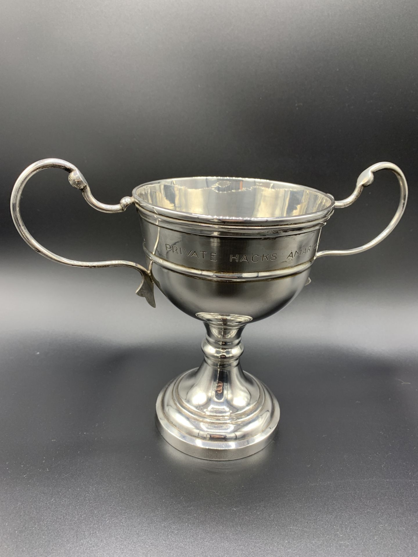 Two silver plate trophies both engraved "Baghdad Royal Horse Show 1934" - Image 5 of 6