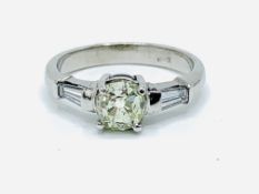18ct white gold solitaire ring