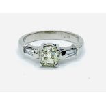 18ct white gold solitaire ring