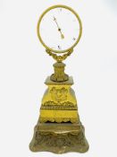 A rare 19th Century French gilt brass mystery clock. (This item carries VAT).