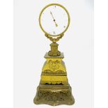 A rare 19th Century French gilt brass mystery clock. (This item carries VAT).