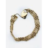 9ct gold gate bracelet