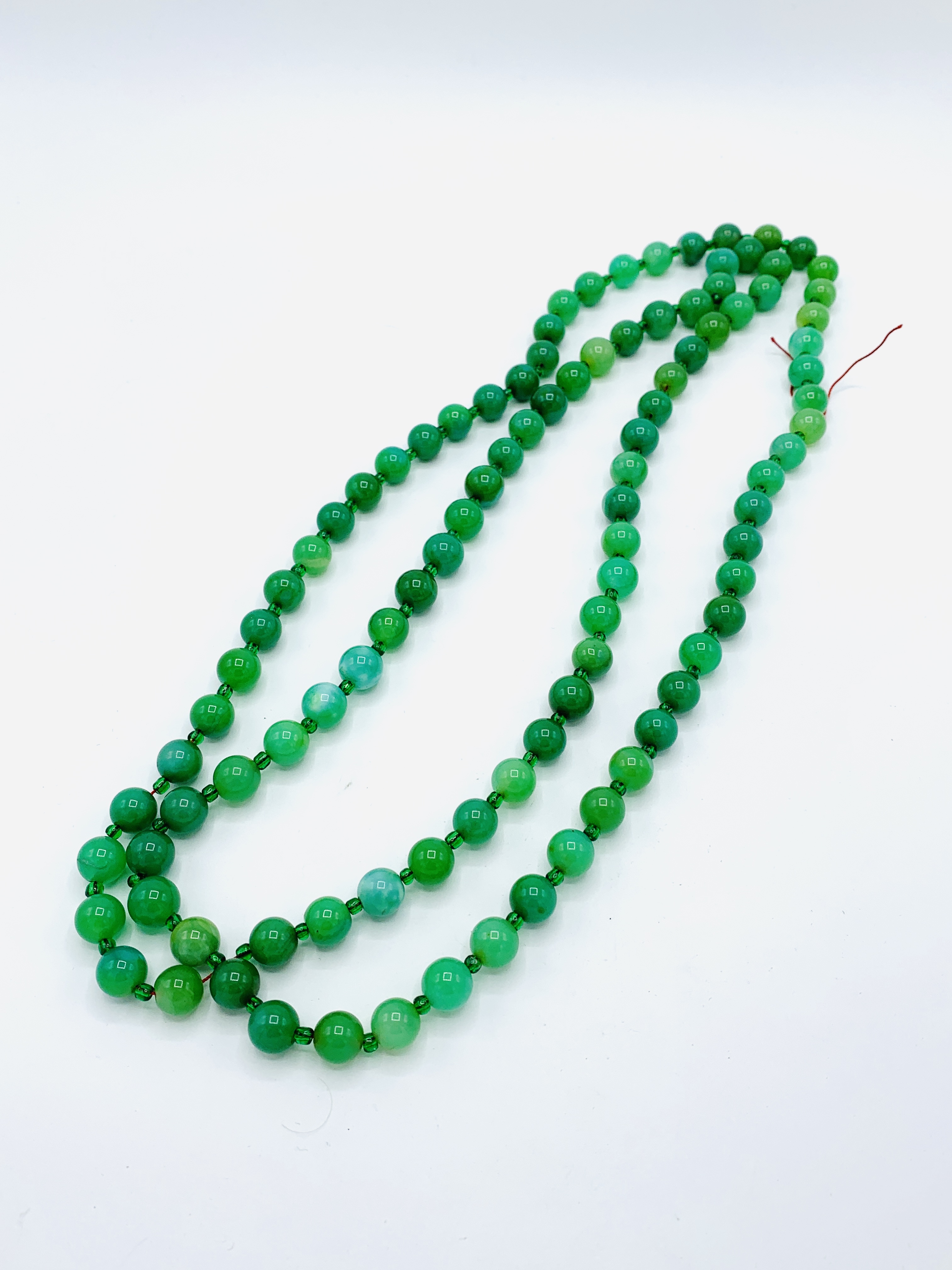 A necklace of jade beads